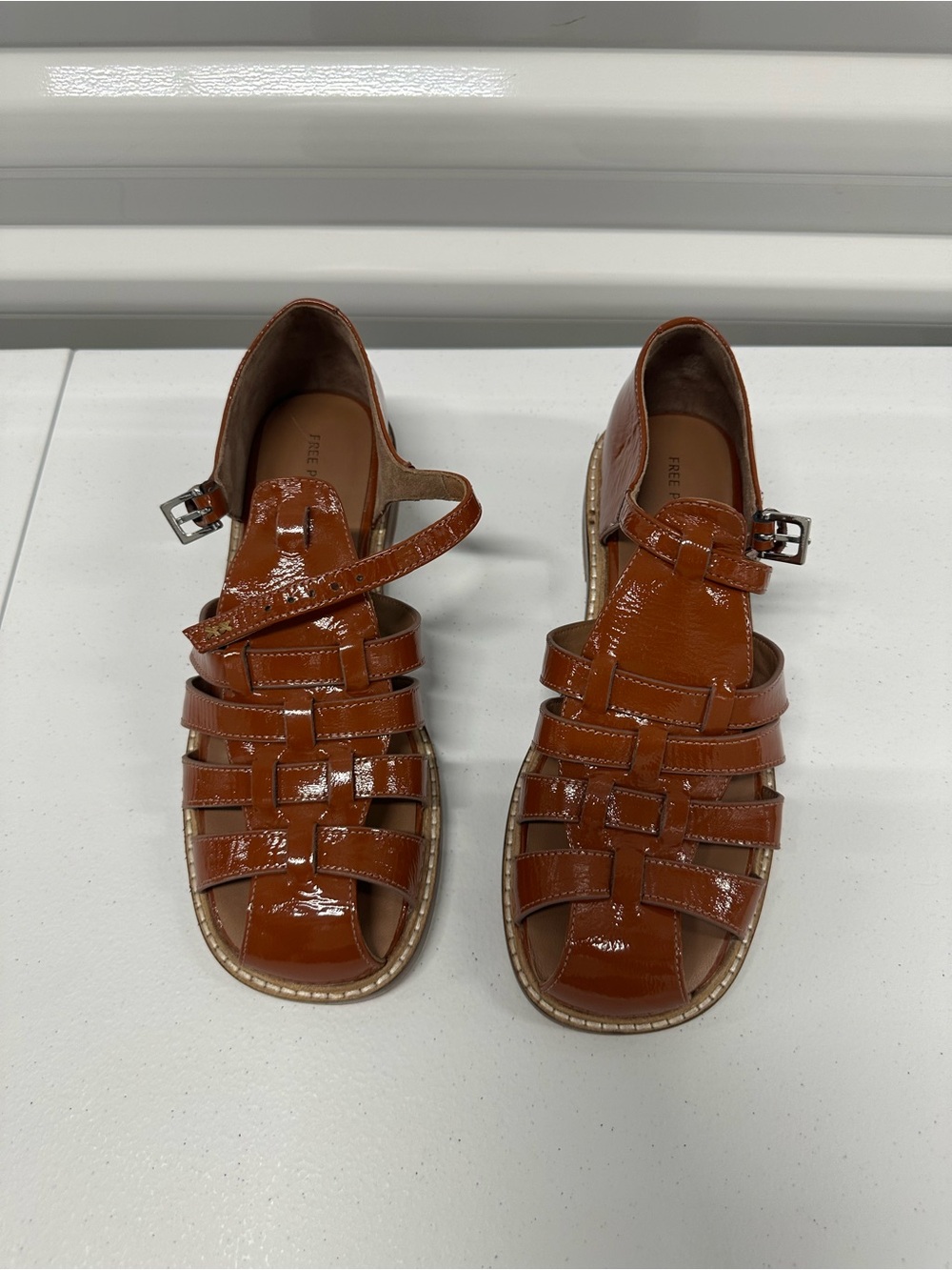 Free People Fisherman Sandals in Cognac